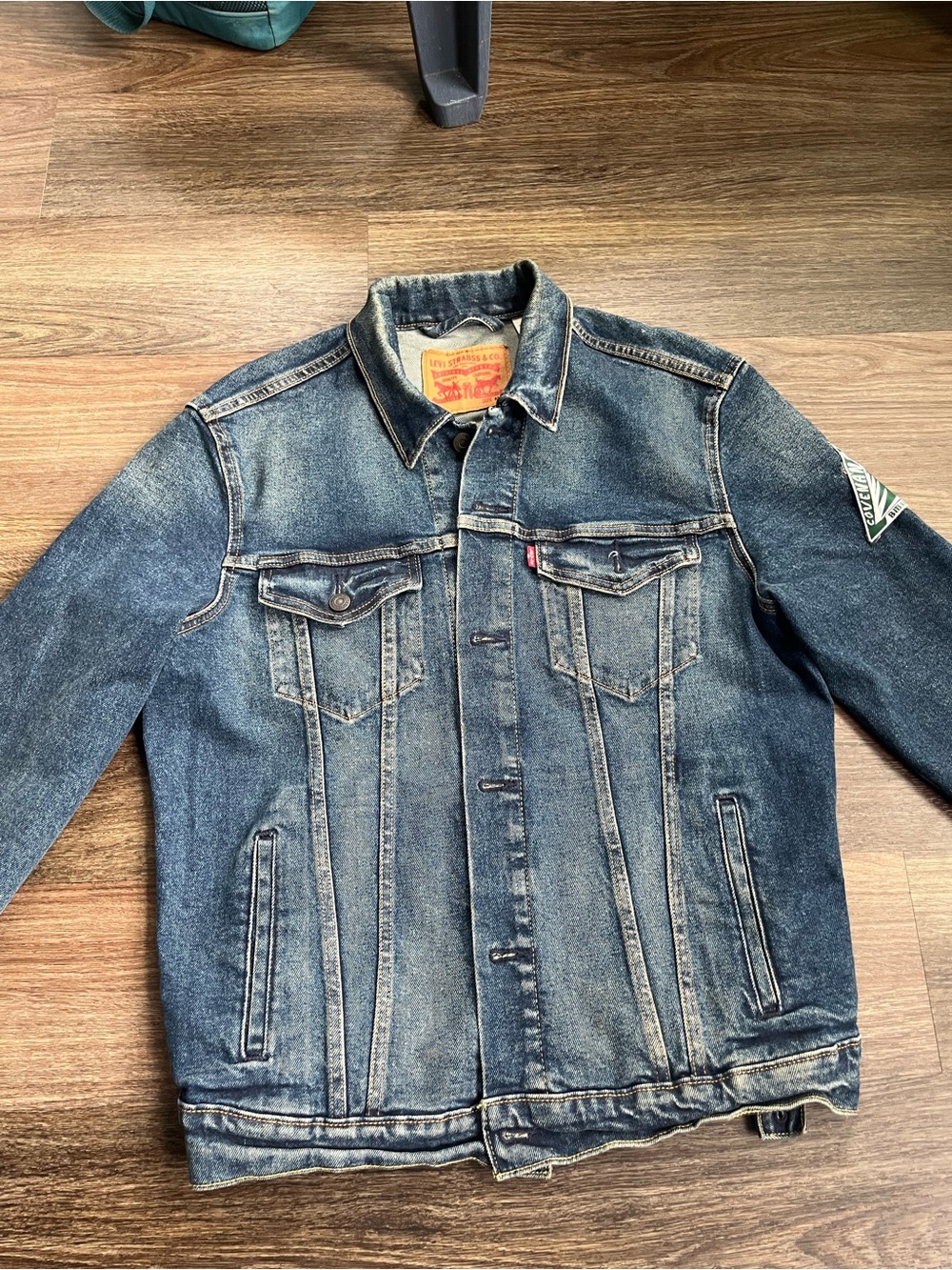 Levi's Blue Washed Denim Trucker Jacket